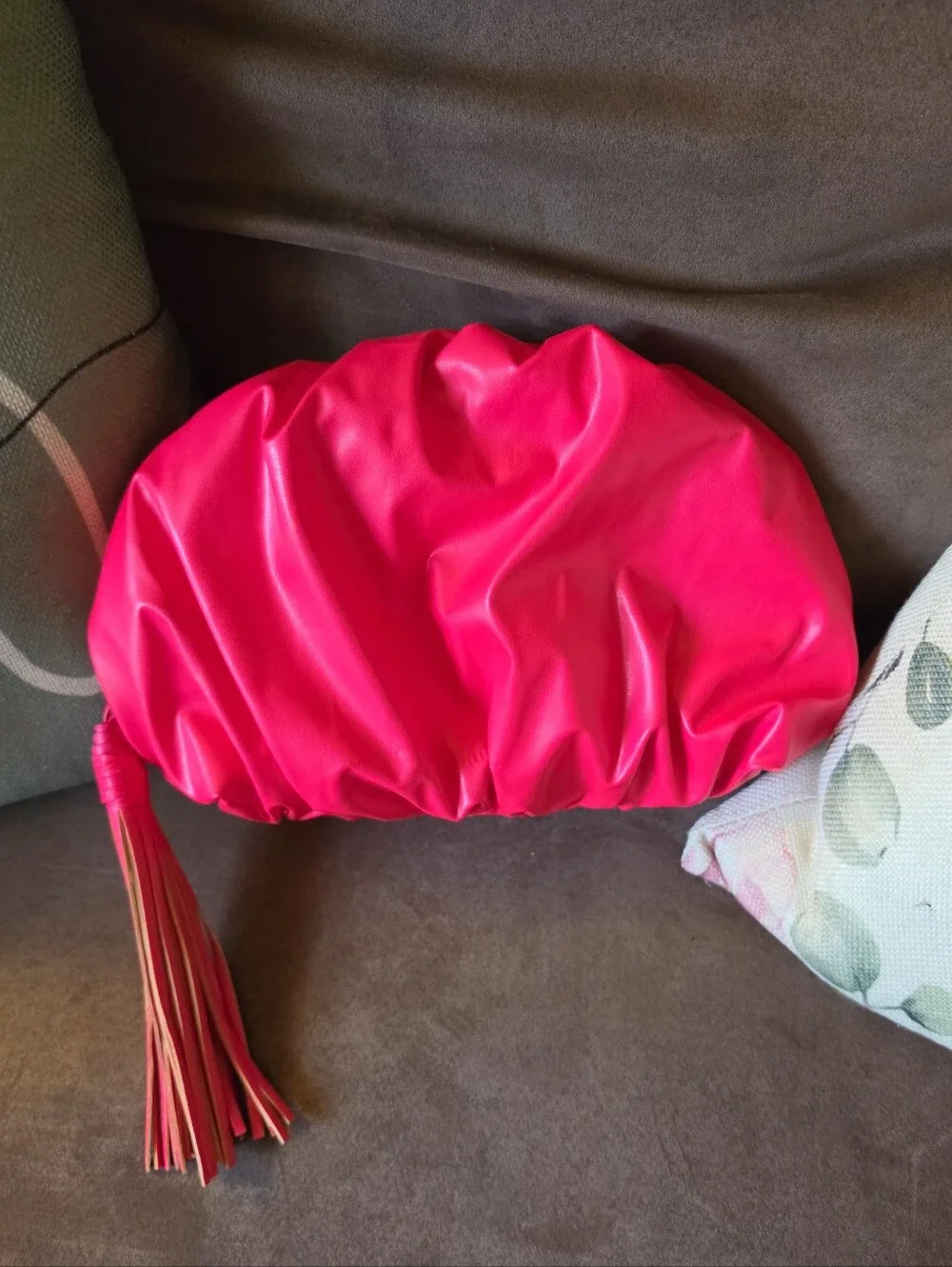 Rebecca Minkoff Hot Pink Tassel Clutch Bag